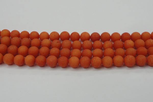 CCN2407 15.5 inches 4mm round matte candy jade beads wholesale