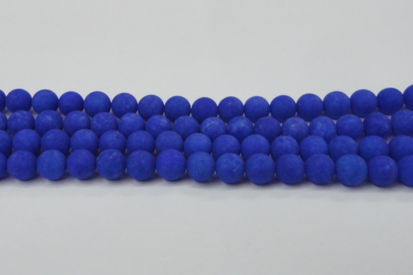CCN2413 15.5 inches 4mm round matte candy jade beads wholesale