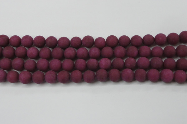 CCN2505 15.5 inches 14mm round matte candy jade beads wholesale