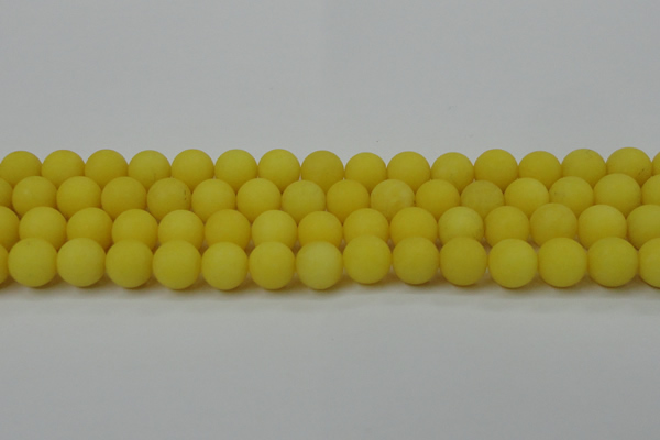 CCN2508 15.5 inches 14mm round matte candy jade beads wholesale