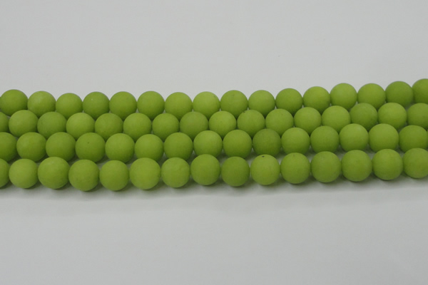 CCN2509 15.5 inches 14mm round matte candy jade beads wholesale