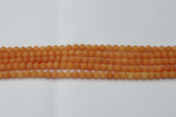 CCN2515 15.5 inches 4mm round matte candy jade beads wholesale