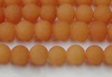 CCN2516 15.5 inches 6mm round matte candy jade beads wholesale