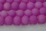 CCN2523 15.5 inches 6mm round matte candy jade beads wholesale