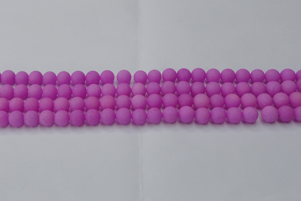 CCN2524 15.5 inches 8mm round matte candy jade beads wholesale