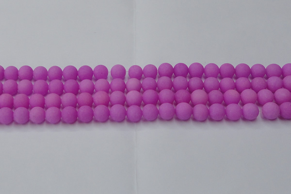 CCN2525 15.5 inches 10mm round matte candy jade beads wholesale