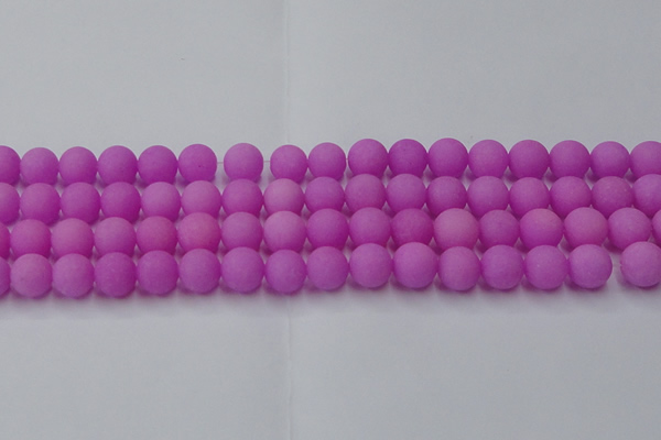 CCN2526 15.5 inches 12mm round matte candy jade beads wholesale