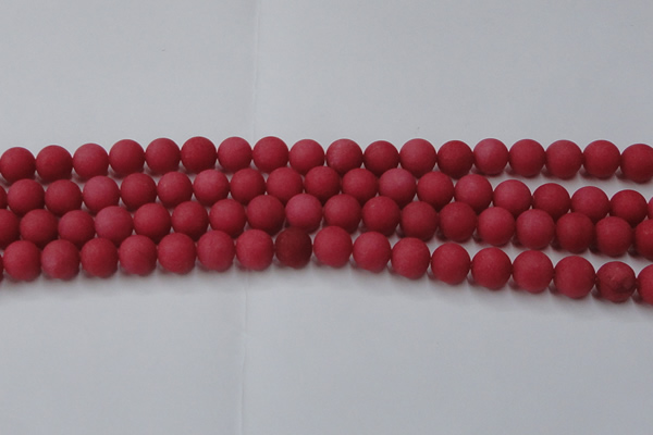 CCN2533 15.5 inches 12mm round matte candy jade beads wholesale