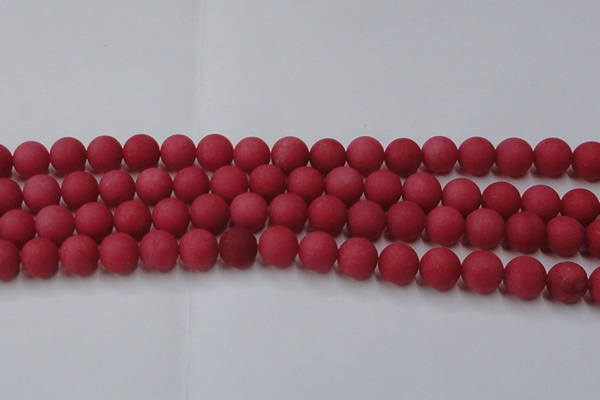 CCN2534 15.5 inches 14mm round matte candy jade beads wholesale