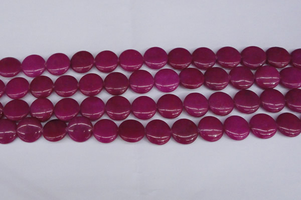 CCN2601 15.5 inches 18mm flat round candy jade beads wholesale