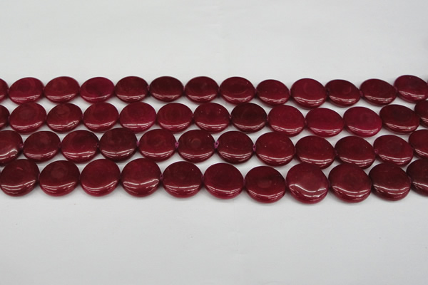 CCN2603 15.5 inches 18mm flat round candy jade beads wholesale