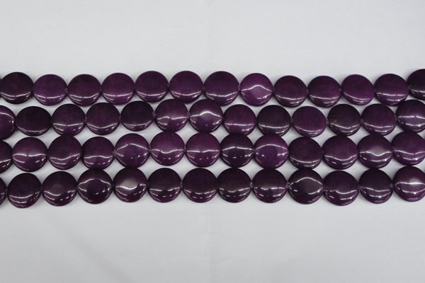 CCN2605 15.5 inches 18mm flat round candy jade beads wholesale