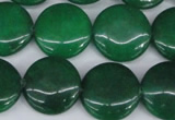 CCN2610 15.5 inches 18mm flat round candy jade beads wholesale