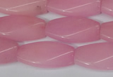 CCN2615 15.5 inches 15*30mm twisted rectangle candy jade beads