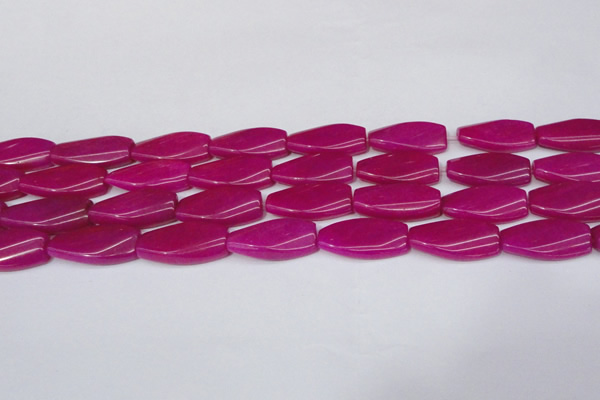 CCN2616 15.5 inches 15*30mm twisted rectangle candy jade beads