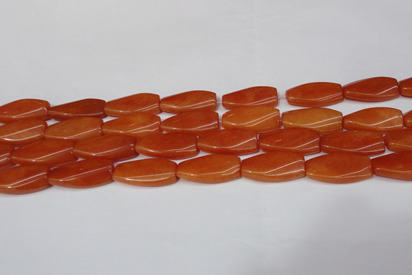 CCN2620 15.5 inches 15*30mm twisted rectangle candy jade beads