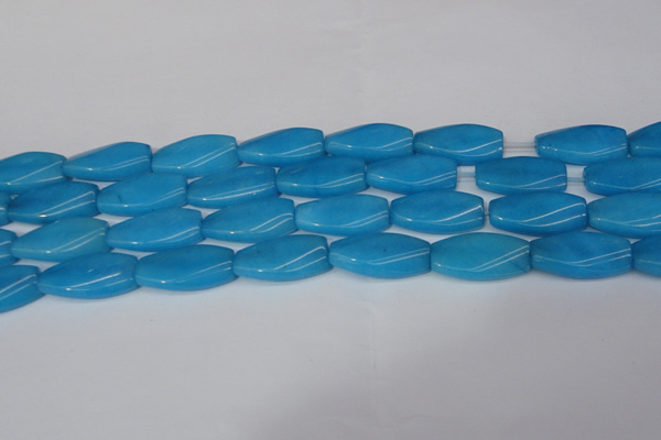 CCN2622 15.5 inches 15*30mm twisted rectangle candy jade beads