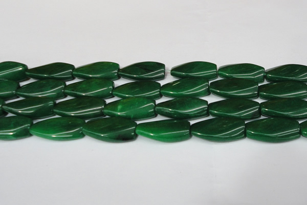 CCN2625 15.5 inches 15*30mm twisted rectangle candy jade beads