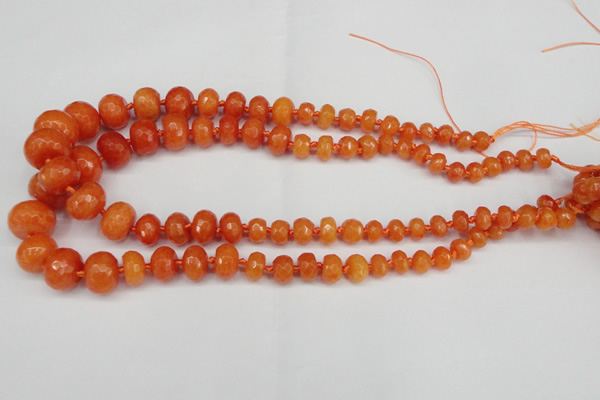 CCN2646 15.5 inches 5*8mm - 12*16mm faceted rondelle candy jade beads