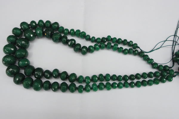 CCN2653 15.5 inches 5*8mm - 12*16mm faceted rondelle candy jade beads