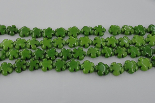 CCN2666 15.5 inches 16mm carved flower candy jade beads wholesale