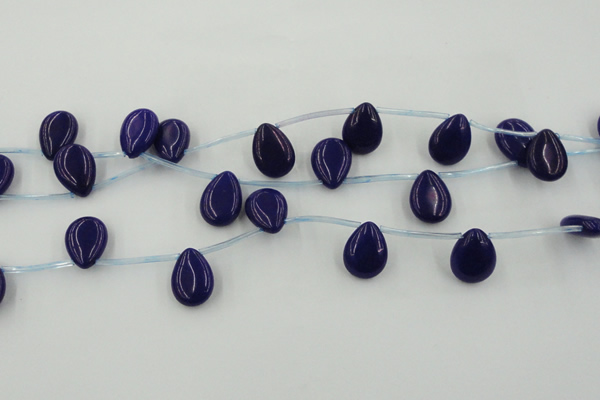CCN2681 Top-drilled 13*18mm flat teardrop candy jade beads