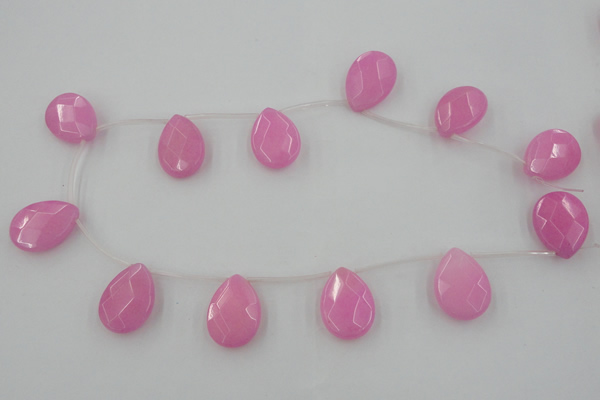 CCN2715 Top-drilled 18*25mm briolette candy jade beads wholesale