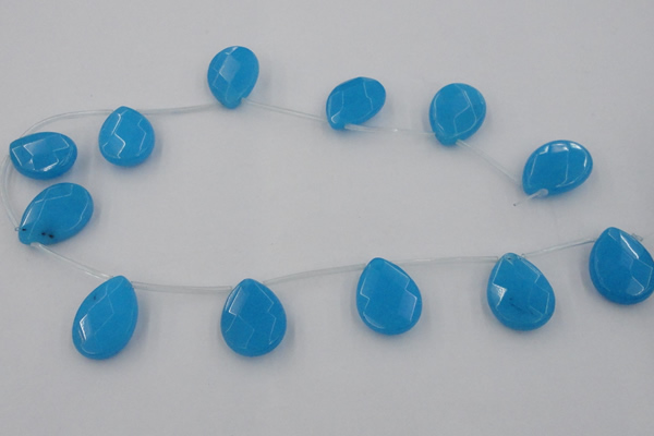 CCN2723 Top-drilled 18*25mm briolette candy jade beads wholesale