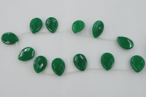 CCN2724 Top-drilled 18*25mm briolette candy jade beads wholesale