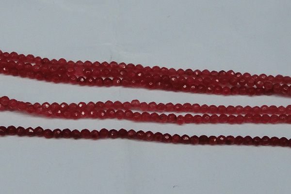 CCN2812 15.5 inches 3mm tiny faceted round candy jade beads