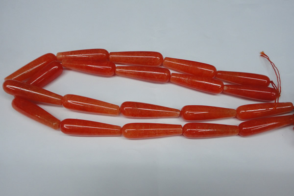 CCN2880 15.5 inches 10*40mm teardrop candy jade beads