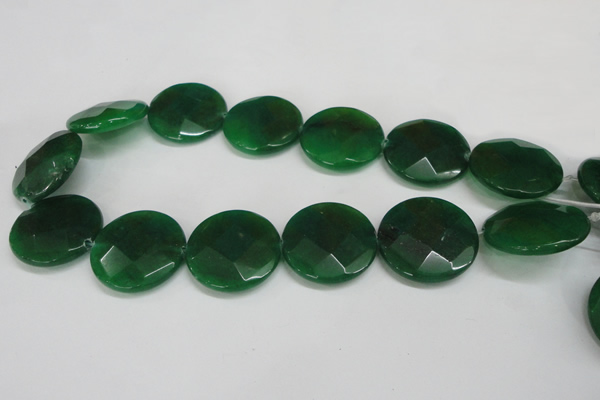 CCN289 15.5 inches 30mm faceted coin candy jade beads wholesale