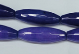CCN2894 15.5 inches 10*40mm faceted teardrop candy jade beads