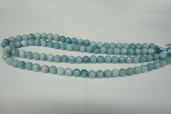 CCN2932 15.5 inches 8mm faceted round candy jade beads