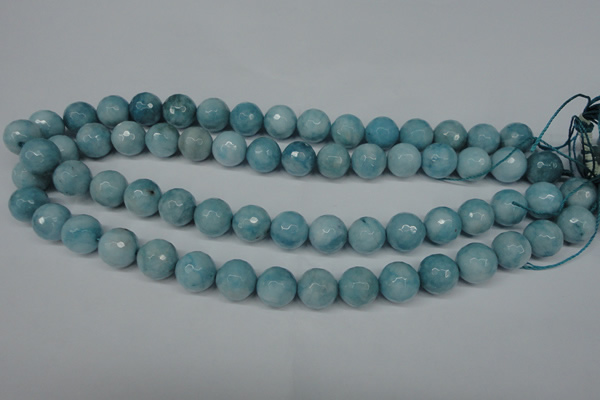 CCN2934 15.5 inches 12mm faceted round candy jade beads wholesale