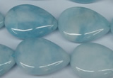 CCN2947 15.5 inches 18*25mm flat teardrop candy jade beads