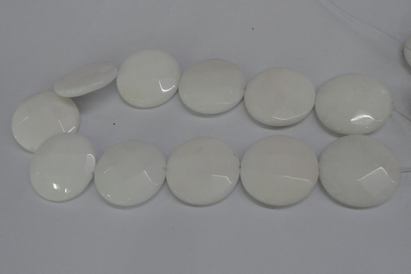 CCN300 15.5 inches 35mm faceted coin candy jade beads wholesale