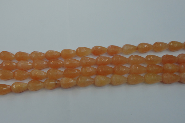 CCN3005 15.5 inches 10*15mm faceted teardrop candy jade beads