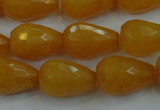 CCN3006 15.5 inches 10*15mm faceted teardrop candy jade beads