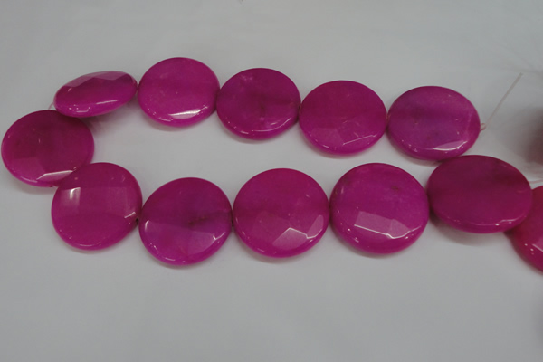 CCN304 15.5 inches 35mm faceted coin candy jade beads wholesale