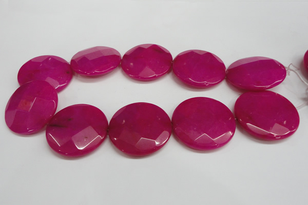 CCN316 15.5 inches 40mm faceted coin candy jade beads wholesale