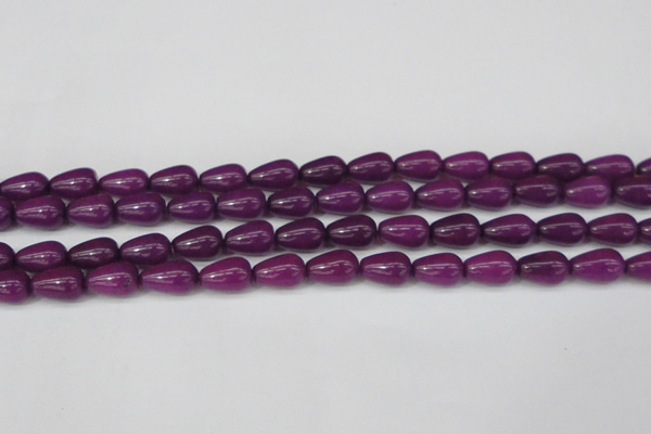 CCN3755 15.5 inches 8*12mm teardrop candy jade beads wholesale