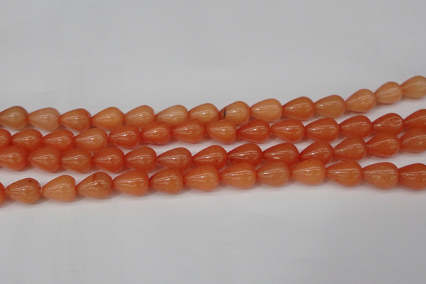 CCN3761 15.5 inches 10*14mm teardrop candy jade beads wholesale