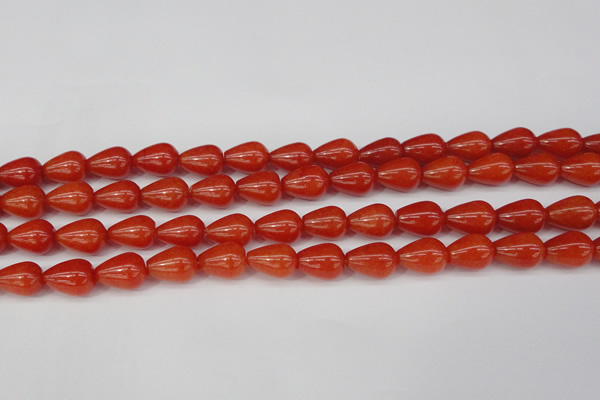 CCN3762 15.5 inches 10*14mm teardrop candy jade beads wholesale