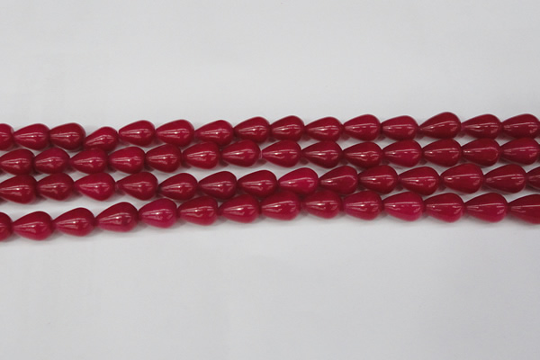 CCN3763 15.5 inches 10*14mm teardrop candy jade beads wholesale