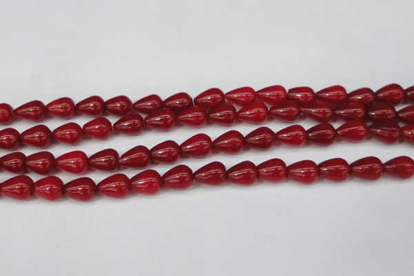 CCN3764 15.5 inches 10*14mm teardrop candy jade beads wholesale