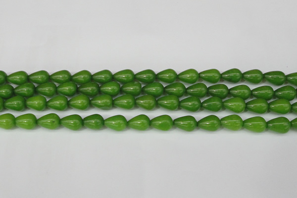 CCN3769 15.5 inches 10*14mm teardrop candy jade beads wholesale