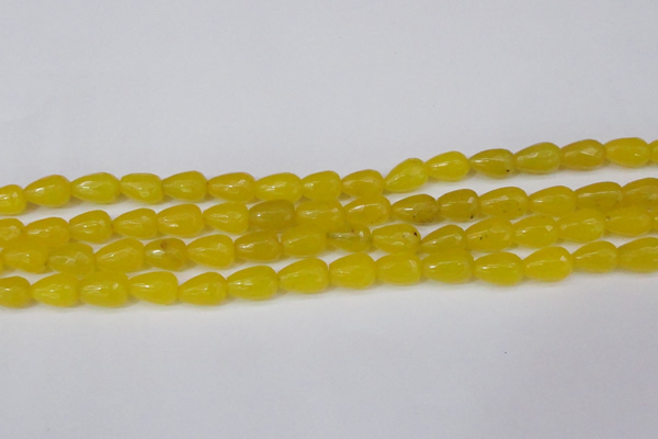CCN3775 15.5 inches 8*12mm faceted teardrop candy jade beads
