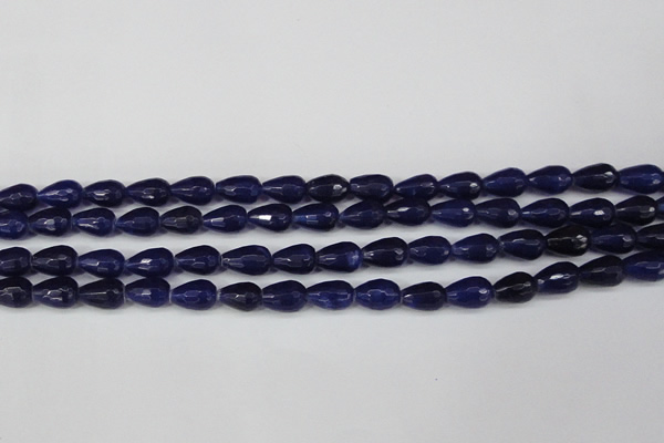 CCN3784 15.5 inches 8*12mm faceted teardrop candy jade beads