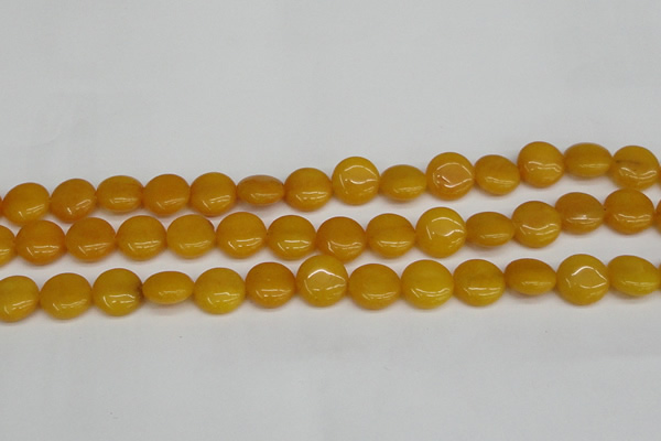 CCN3815 15.5 inches 14mm flat round candy jade beads wholesale